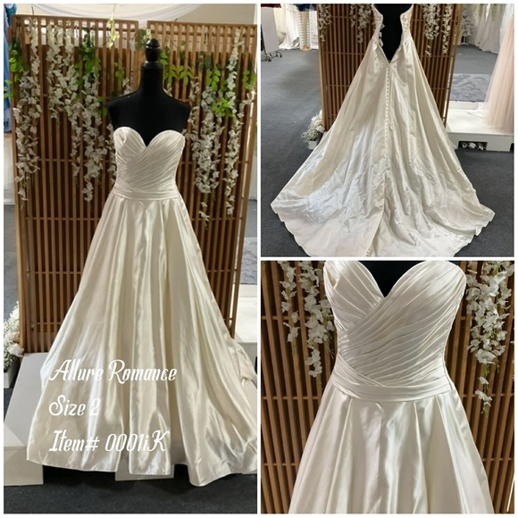 Allure Romance Bridals Cream Princess Ballgown Wedding Dress Size 2